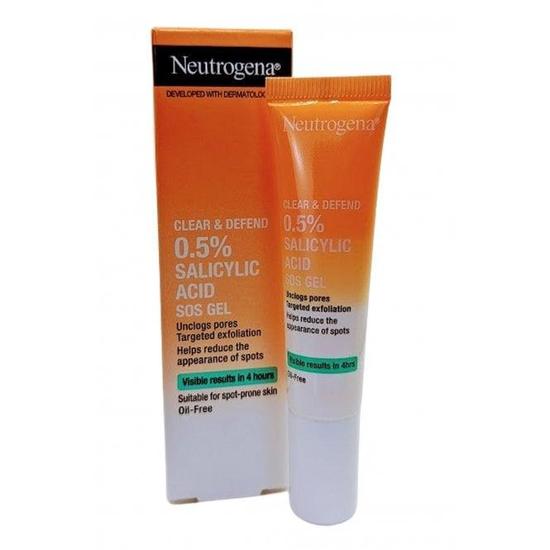 Neutrogena Clear & Defend Neutrogena Sos Face Gel Salicylic Acid Oil Free Unclog Pores 4 Hour Results Visible 15ml