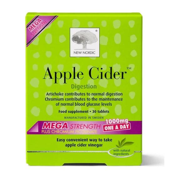 New Nordic Apple Cider Mega Strength 1000mg Tablets 30 Tablets