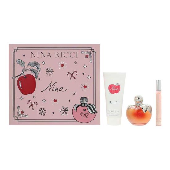 Nina Ricci Nina Eau De Toilette 80ml, 10ml + Body Lotion 100ml Gift Set