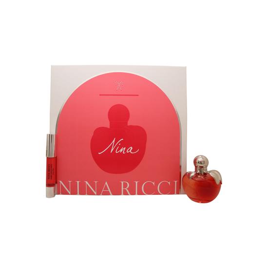 Nina Ricci Nina Gift Set 50ml Eau De Toilette + 2.5g Its Lipstick Iconic Pink