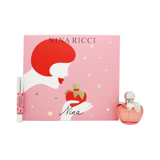 Nina Ricci Nina Gift Set 50ml Eau De Toilette + 2.5ml Lipstick