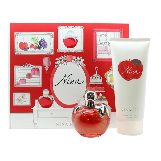 Nina Ricci Nina Gift Set 50ml Eau De Toilette + 75ml Body Lotion + 10ml Eau De Toilette Rollerball