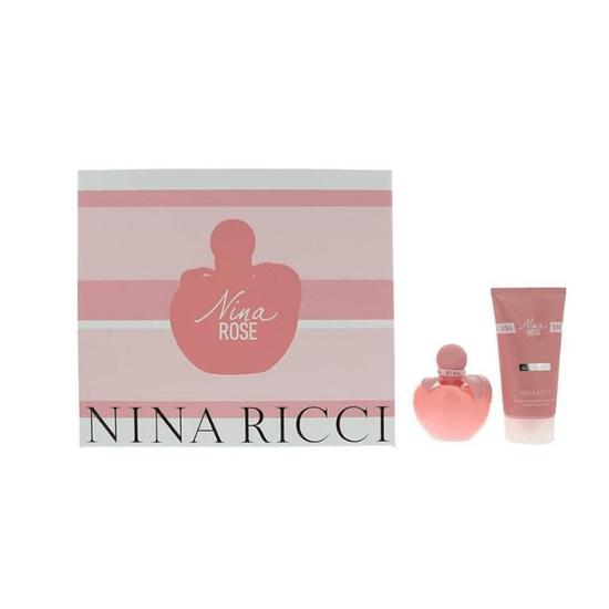 Nina Ricci Nina Rose Les Belles De Nina Eau De Toilette Gift Set With 75ML Body Lotion 50ml