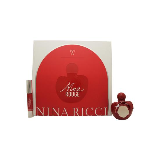 Nina Ricci Nina Rouge Gift Set 50ml Eau De Toilette + 2.5g Jumbo Lipstick Matte