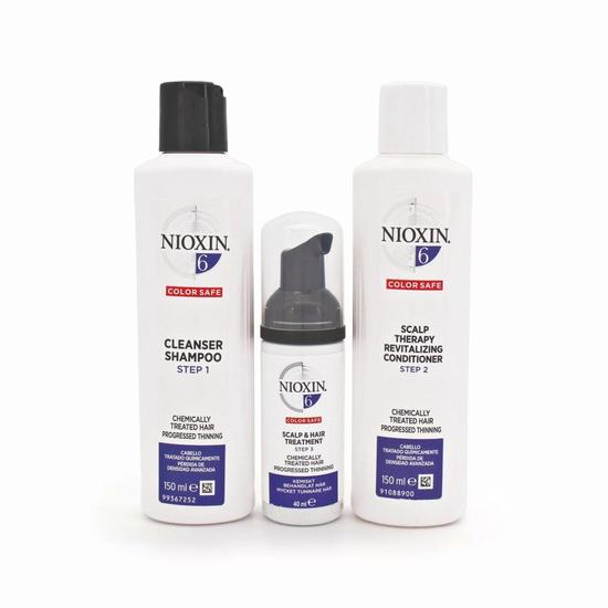 Nioxin 3-Part System 6 Trial Kit For Chemically Treated Hair Set Imperfect Box