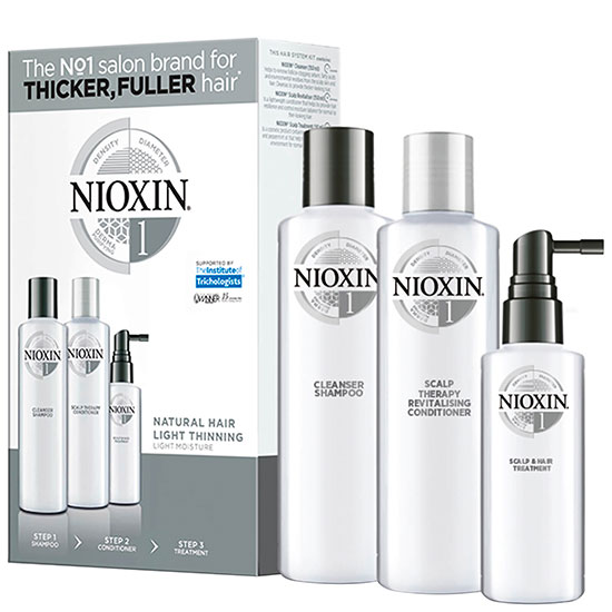 Nioxin 3 Part System Trial Kit 1for Natural Hair With Light Thinning