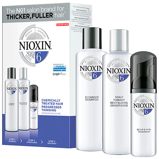 Nioxin 3 Part System Trial Kit 6 for Chemically Treated Hair With Progressed Thinning