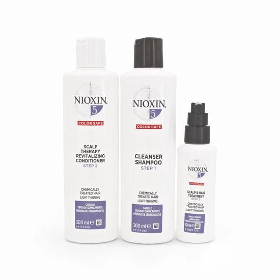 Nioxin System 5 Chemically Treated Hair Care 3 Part Set Imperfect Box