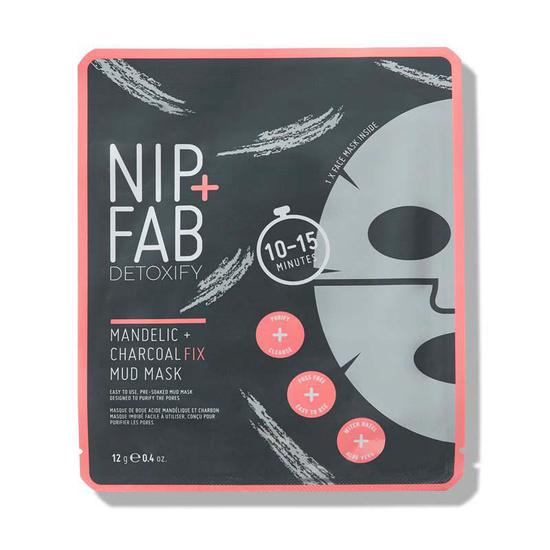 NIP+FAB Charcoal + Mandelic Acid Fix Mud Sheet Mask x 1