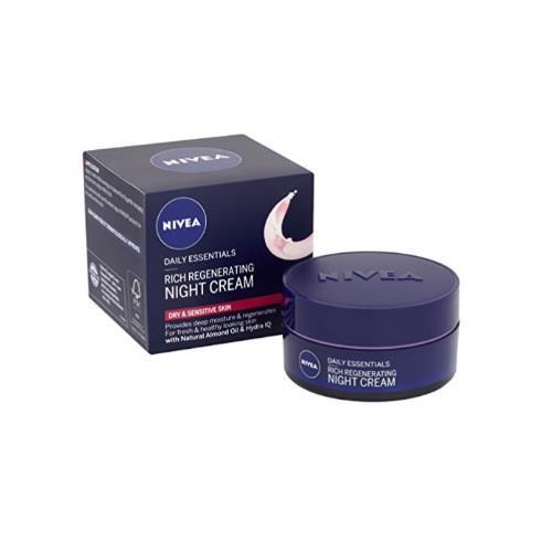 Nivea Daily Essentials Rich Regenerating Face Night Cream Dry & Sensitive Skin 50ml