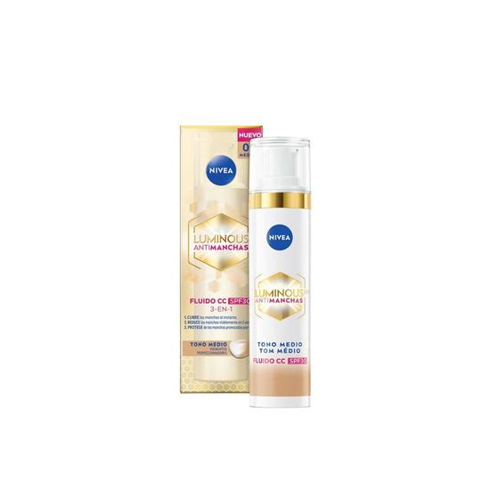 Nivea Luminous 630 Anti-Dark Spots 3-In-1 CC Fluid SPF 30 02 Medium 40ml