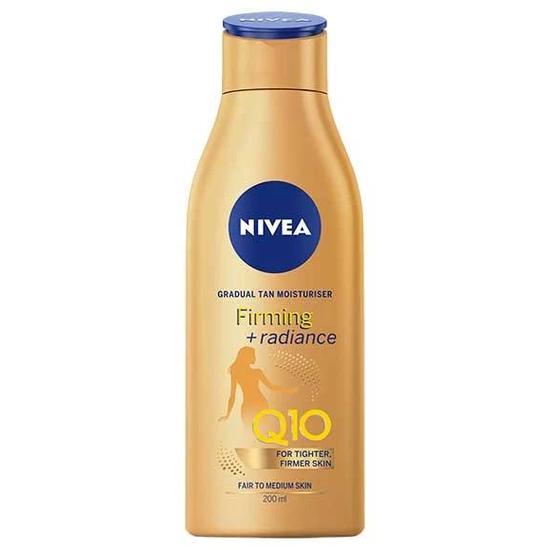 Nivea Q10 Firming Radiance Tan Moisturiser Fair To Medium 200ml