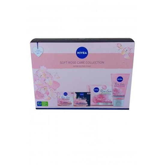 Nivea Soft Rose Care Body Pamper Skin Care Set Day Cream, Night Cream, MU Remove, Wash