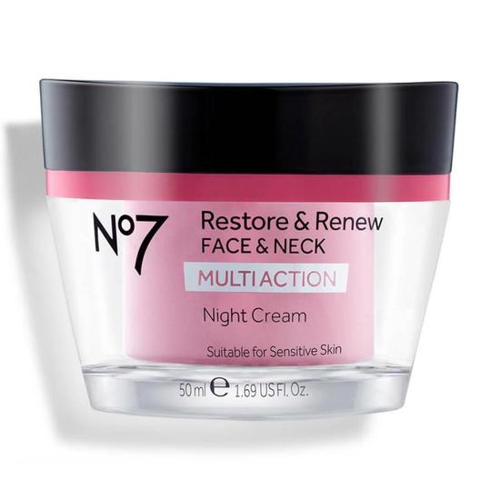 No7 Restore & Renew FACE & NECK MULTI ACTION Night Cream
