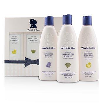 Noodle & Boo Starter Gift Set: Extra Gentle Shampoo 237ml/8oz + Soothing Body Wash 237ml/8oz + Super Soft Lotion 237ml/8oz