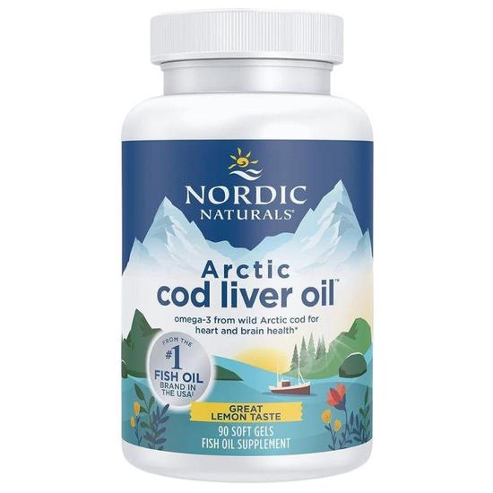 Nordic Naturals Arctic Cod Liver Oil 750mg Lemon Softgels 90 Softgels
