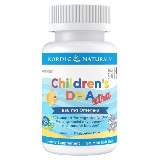 Nordic Naturals Children's DHA Xtra 636mg Berry Punch Mini Softgels 90 Softgels