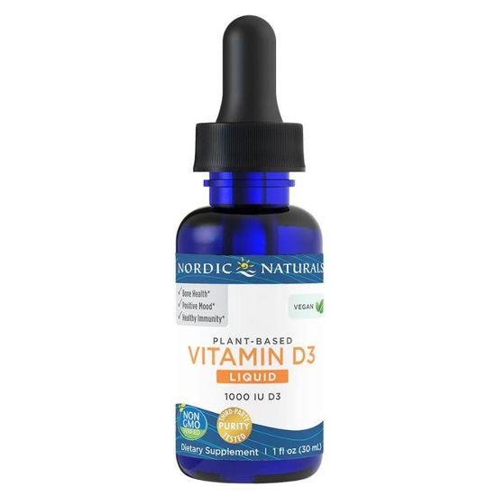 Nordic Naturals Plant-Based Vitamin D3 Liquid 1000iu Apple 30ml