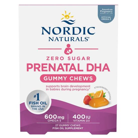 Nordic Naturals Prenatal DHA Strawberry Orange Gummies 27 Gummies