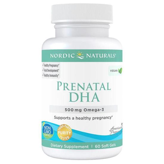 Nordic Naturals Prenatal DHA Vegan 500mg Softgels 60 Softgels