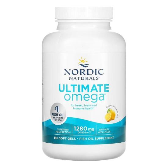 Nordic Naturals Ultimate Omega 1280mg Lemon Softgels 180 Softgels