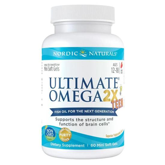 Nordic Naturals Ultimate Omega 2x Teen Mini Softgels 60 Softgels