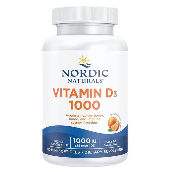 Nordic Naturals Vitamin D3 1000iu Orange Softgels 120 Softgels