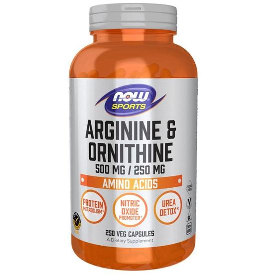 NOW Foods Arginine & Ornithine 500/250 Capsules 250 Capsules