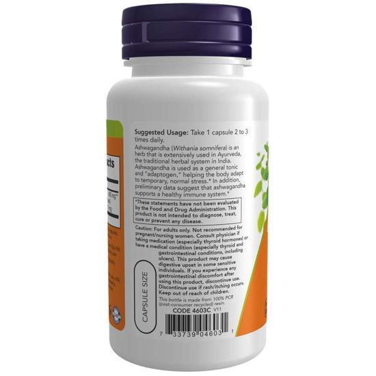 NOW Foods Ashwagandha Extract 450mg Capsules 90 Capsules
