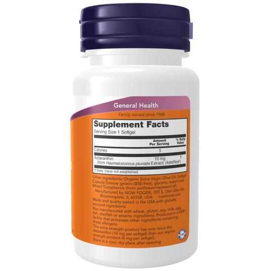 NOW Foods Astaxanthin 10mg Softgels 60 Softgels