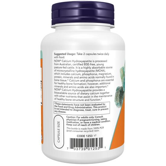NOW Foods Calcium Hydroxyapatite Capsules 120 Capsules