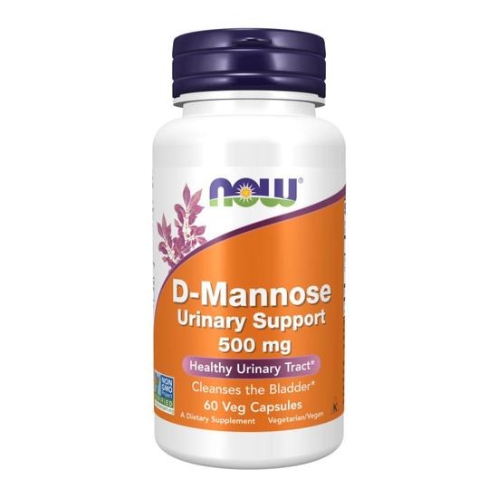 NOW Foods D-Mannose 500mg Capsules 60 Capsules