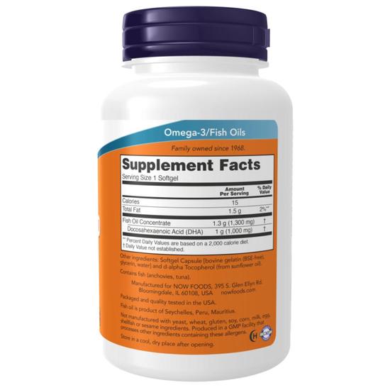 NOW Foods DHA-1000 Brain Support Softgels 90 Softgels