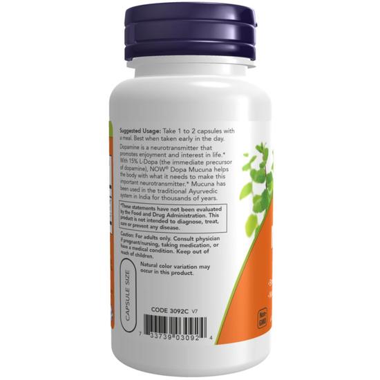 NOW Foods DOPA Mucuna Capsules 90 Capsules