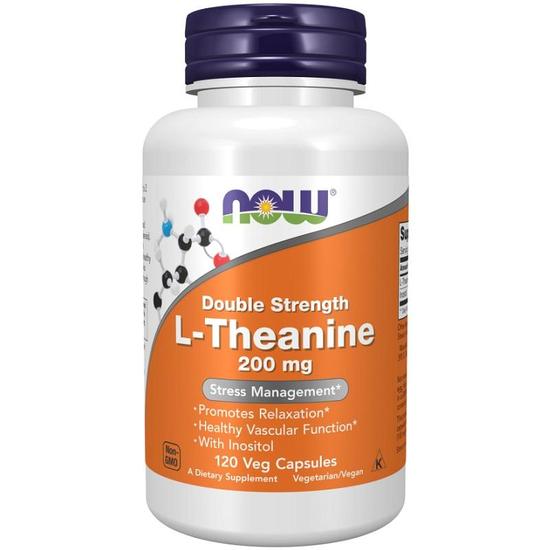 NOW Foods Double Strength L-Theanine 200mg Capsules