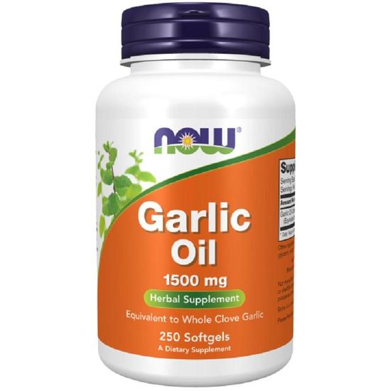 NOW Foods Garlic Oil 1500mg Softgels 250 Softgels
