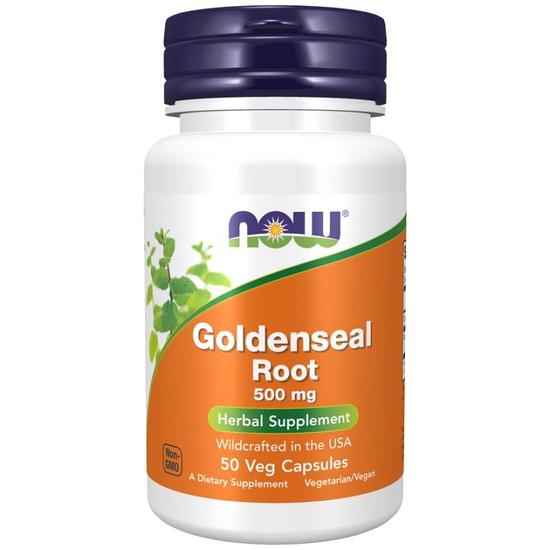 NOW Foods Goldenseal Root 500mg Capsules 50 Capsules