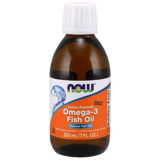 NOW Foods Omega-3 Fish Oil Liquid Lemon 200ml