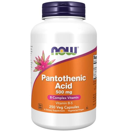 NOW Foods Pantothenic Acid 500mg Capsules 250 Capsules