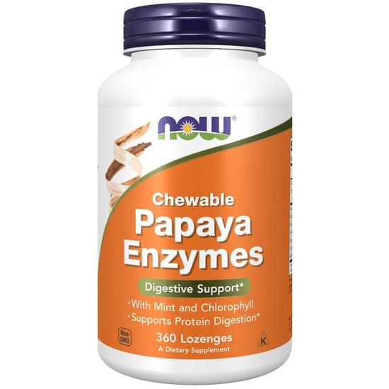 NOW Foods Papaya Enzyme Chewable Lozenges 360 Lozenges