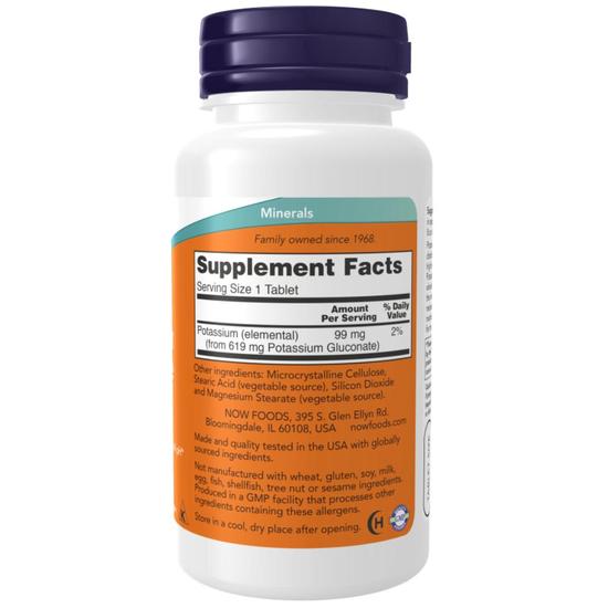 NOW Foods Potassium Gluconate 99mg Tablets 100 Tablets