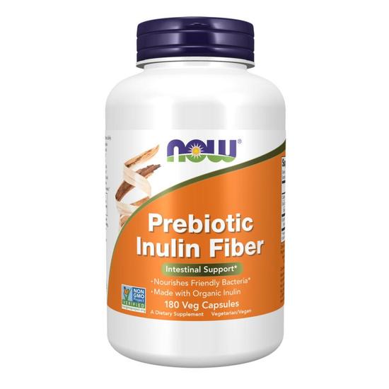 NOW Foods Prebiotic Inulin Fibre Capsules 180 Capsules