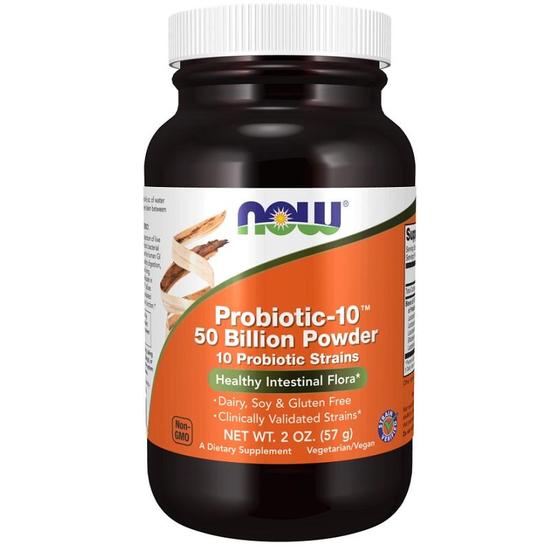 NOW Foods Probiotic-10 50 Billion Powder