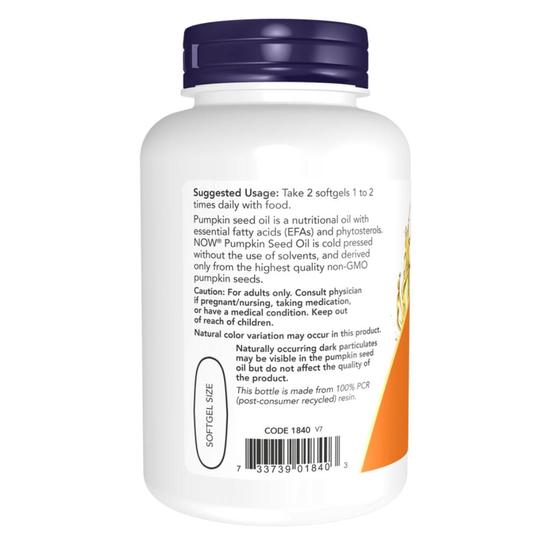 NOW Foods Pumpkin Seed Oil 1000mg Softgels 100 Softgels