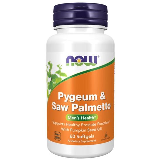 NOW Foods Pygeum & Saw Palmetto Softgels 60 Softgels