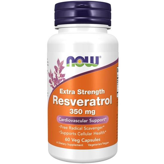 NOW Foods Resveratrol Extra Strength 350mg Capsules 60 Capsules