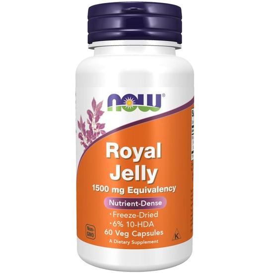 NOW Foods Royal Jelly 1500mg Equivalency Capsules 60 Capsules
