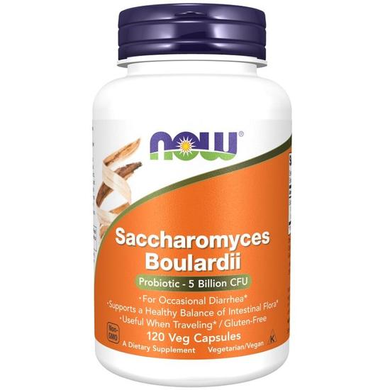NOW Foods Saccharomyces Boulardii Capsules 120 Capsules