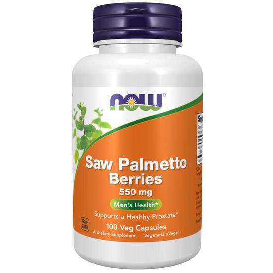 NOW Foods Saw Palmetto Berries 550mg Capsules 100 Capsules