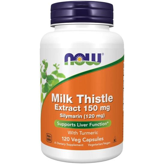NOW Foods Silymarin With Turmeric 150mg Capsules 120 Capsules